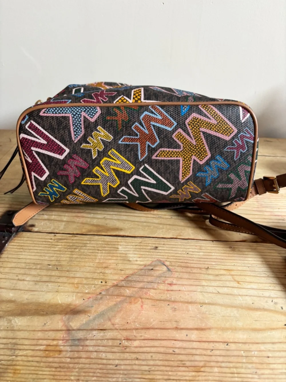 Michael Kors Multicolor Big Block logo with matching wallet